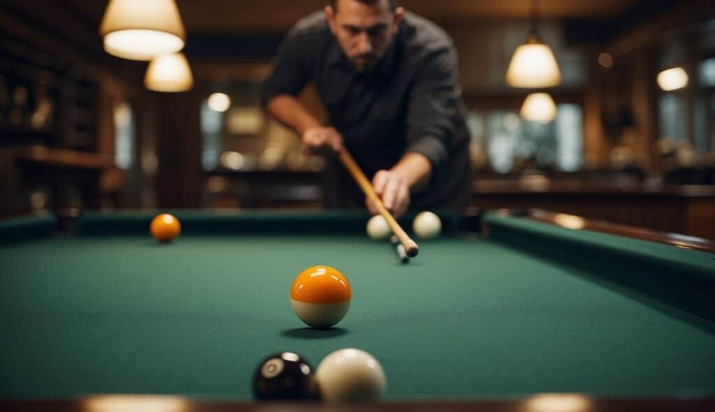 A billiard cue being cleaned and maintained with additional tips for players